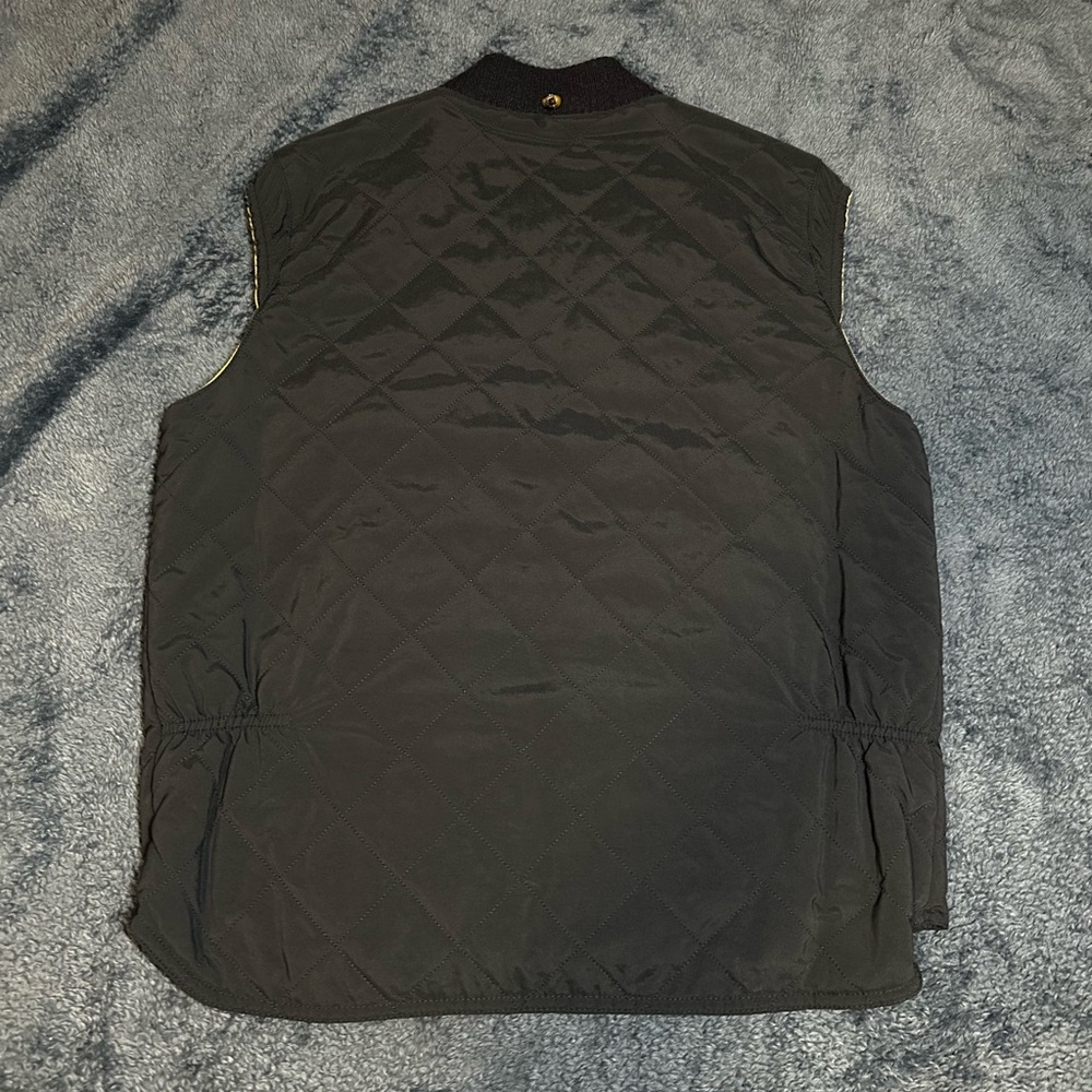 Loro Piana Navy and Yellow Quilted Vest - Picture 2 of 3